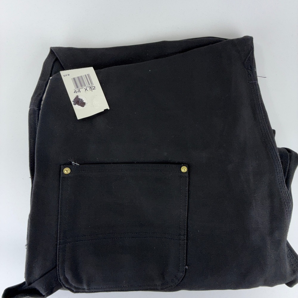 Carhartt Double Knees Duck Bibs Overalls Mens 44x32 5FB Black NWT NOS